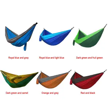 

400kg Nylon Field Survival Camping Hammock Outdoor Strong Hanging Hammock Tent Hammock Swing Hanging Bed Explore Hike Picnic