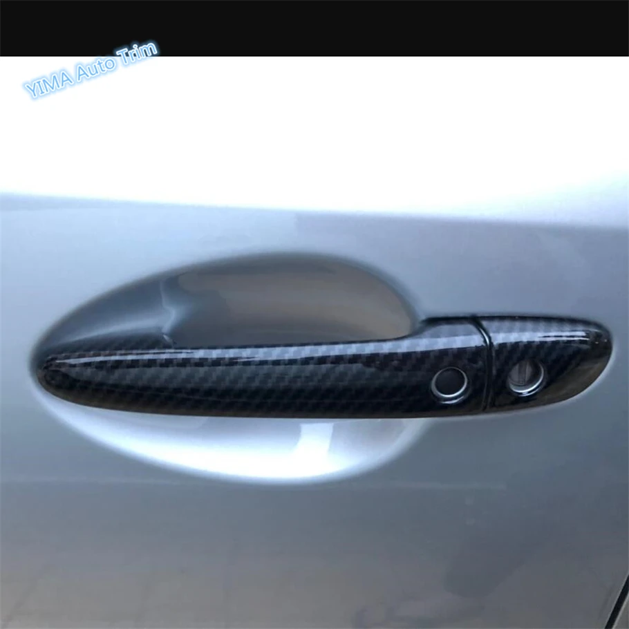 Lapetus Авто Стайлинг дверная ручка Крышка отделка Подходит для Mazda 3 AXELA хэтчбек седан ABS хром/углеродного волокна
