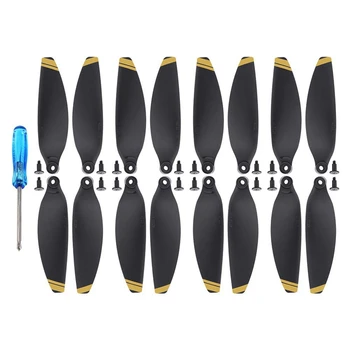 

For DJI Mavic Mini 8 Pairs Foldable Propellers 4726 Low Noise Propellers for DJI Mavic Mini Drone Accessories(Black + Gold)