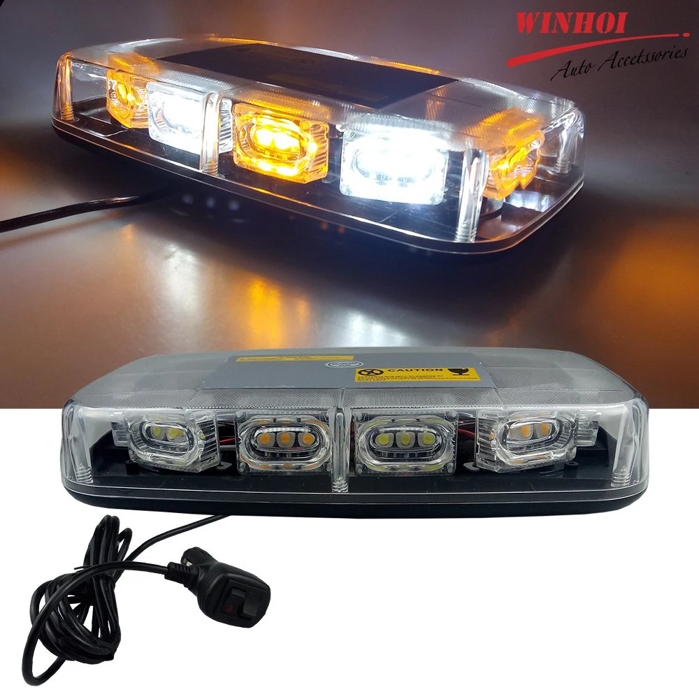 

30LED Roof Top Strobe Lights Car Strobe Warning Light Emergency Hazard Warning Safety Flashing Strobe Light Bar for Truck Car
