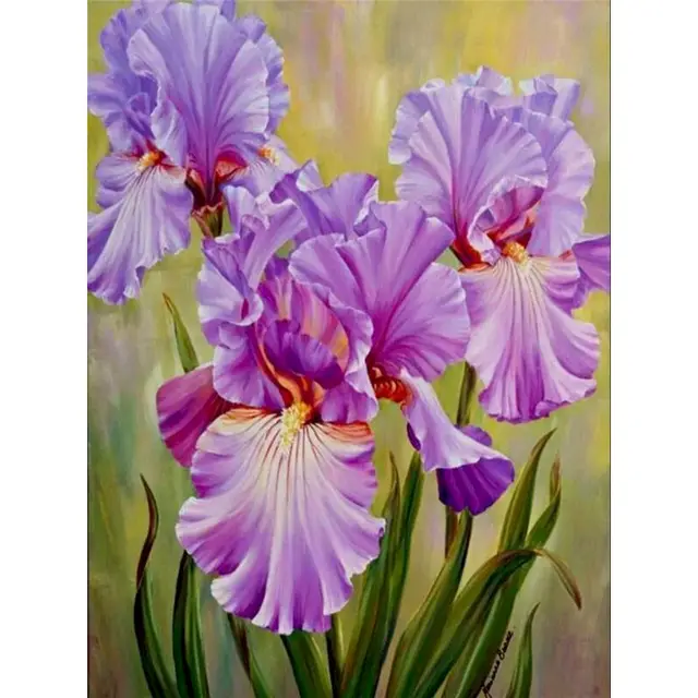 GATYZTORY DIY Painting By Numbers red Flowers Oil Painting Abstract Canvas Drawing Wall Decor HandPainted Kits 999748