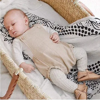 

2020 Babe New Summer Strap Girls Bodysuit Cotton& Linen Suspenders Triangle Overalls Baby Newborn One-piece Romper ropa de bebe