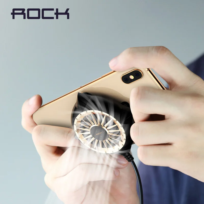 

ROCK Universal Mobile Phone Cooler Gamepad Cellphone Cooling Gaming Fan Radiator Mute Fan with Suction Cup for iPhone Samsung S9