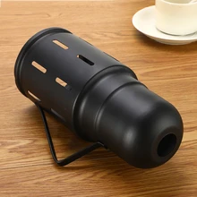 Кальян из нержавеющей стали с защитой от ветра водопровод Chicha Narguile термостойкий черный металлический кальян лобовое стекло с ручкой