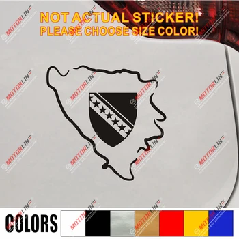 

Bosnia and Herzegovina Coat of arms Map Decal Sticker Outline Car Vinyl a