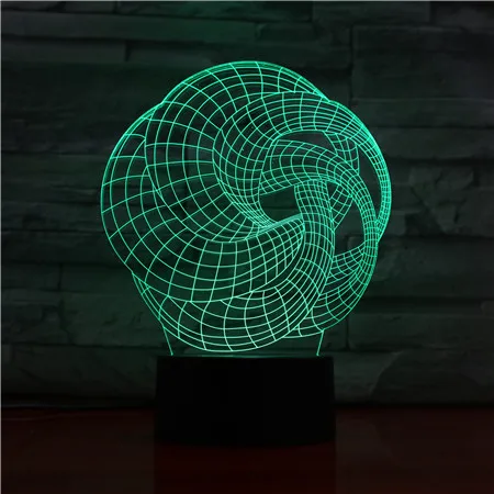 Абстрактный сенсорный выключатель 3D лампа новинка искусство 3D Светодиодная лампа домашние декоративные светильники свет 7 цветов подарок свет для друзей 1443