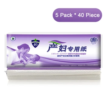 

5 Pack Paper Towels for Pregnant & Maternal Women 40 Pieces Each Pack Safe Absorbent Clean Native Wood Pulp Toilet Paper Tissues