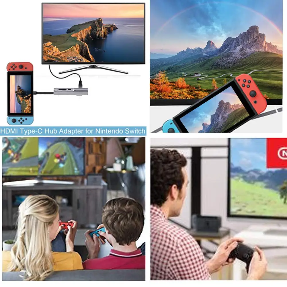 5 в 1 USB C концентратор адаптер USB-C-HDMI конвертер портативный легкий алюминиевый USB C концентратор для ноутбуков и смартфонов Usb кабель