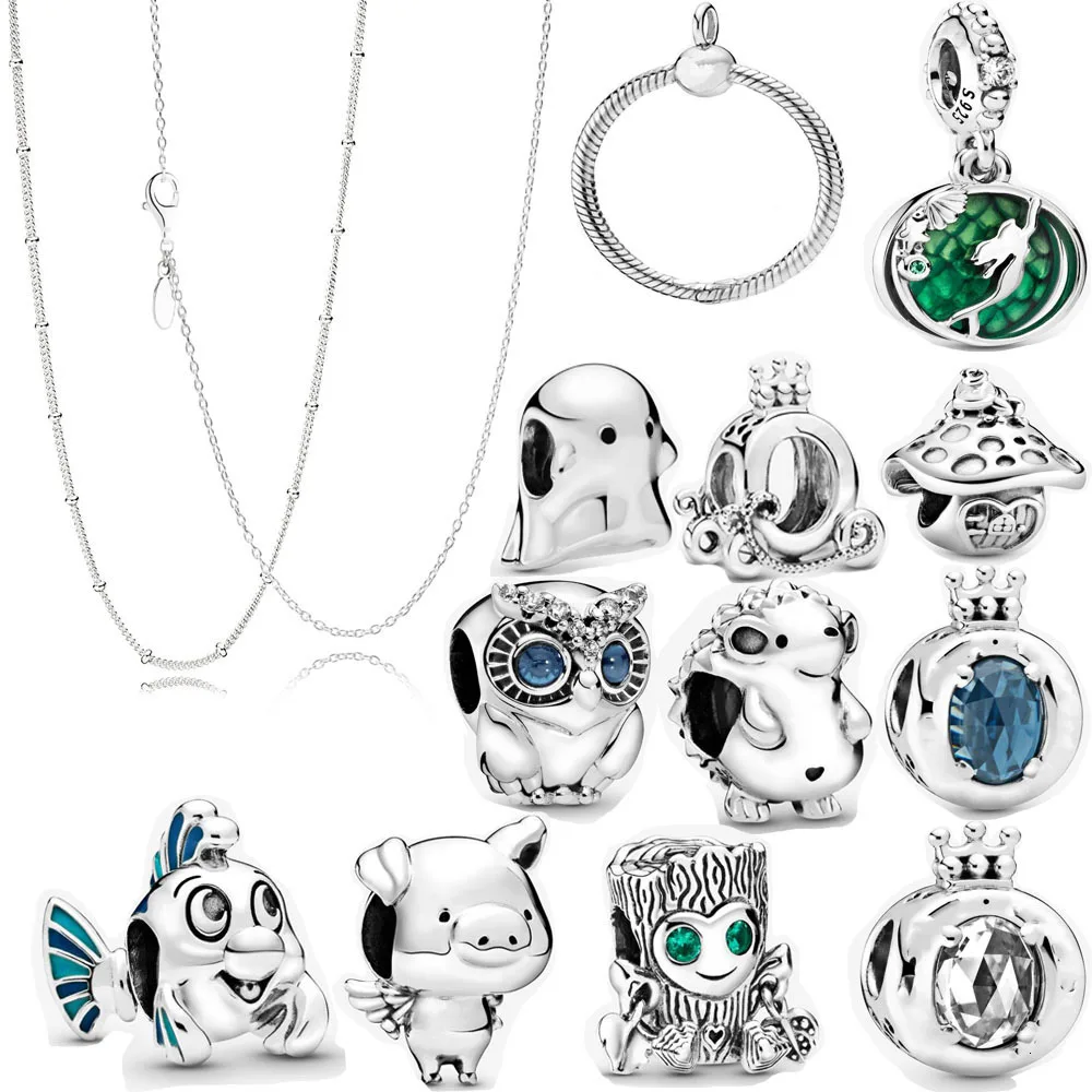 2019 NEW REAL 925 Sterling Silver You're Magic Dragon Sparkling Owl Charm Moments O Fit Bracelets Jewelry Women DIY | Украшения и