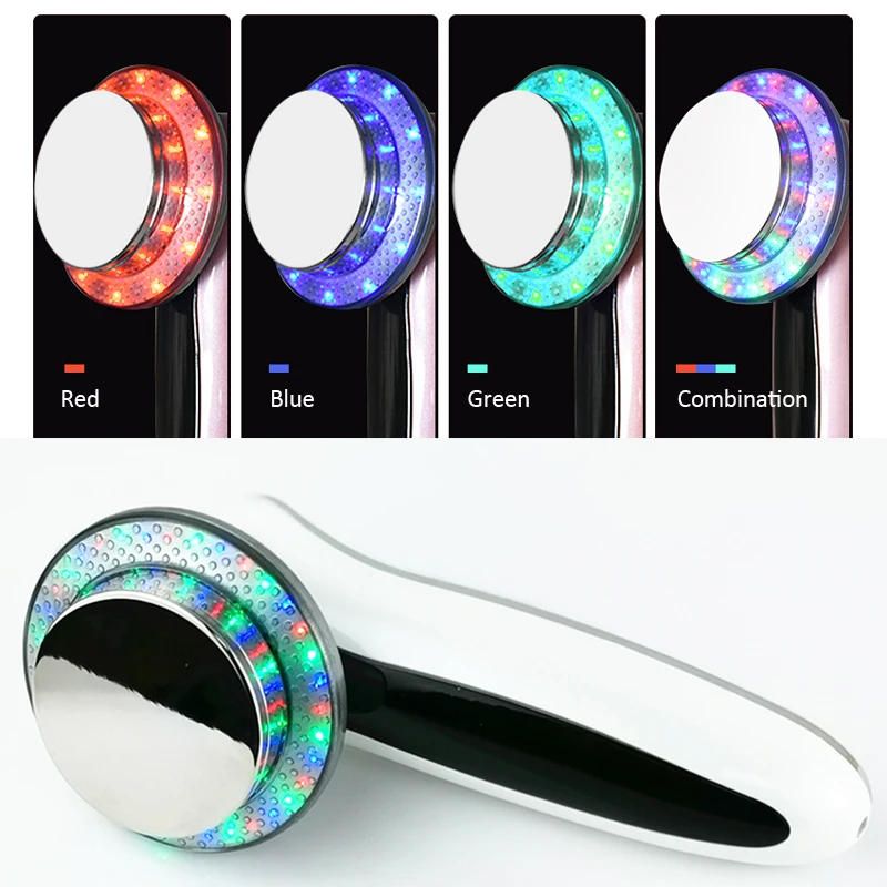Rechargeable 6 in 1 Ultrasonic Photon Anti-Cellulite Massager Sonic EMS Body Slimming Fat Removal Ion Magic Glove Face Massager