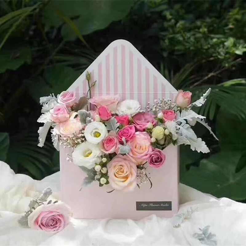 21 Styles Envelope Flower Boxes, Creative Bouquets Hand Packaging, Holds Romantic Folding Paper, Wedding Gift, gift boxes