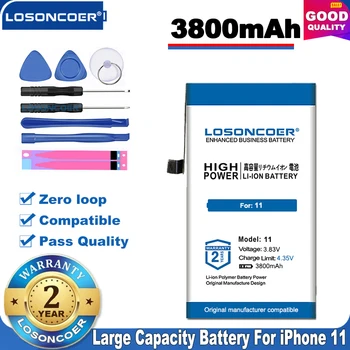 

100% Original LOSONCOER 3600-4500mAh 11 11 Pro 11 Pro Max Battery for Apple iPhone 11 11 Pro 11 Pro Max Mobile Phone Battery