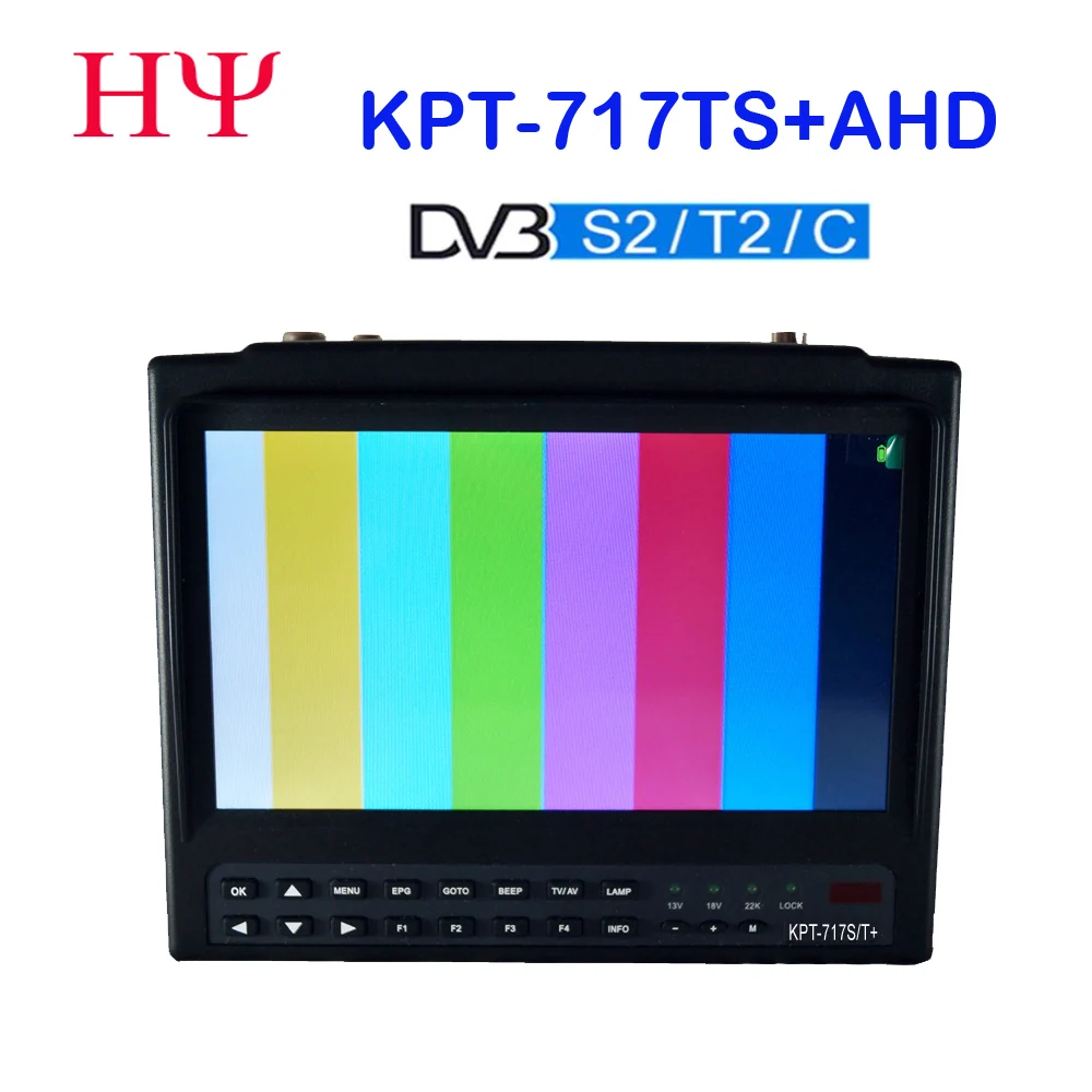 Kpt-717St + Ahd Dvb-S2 Dvb-T/T2 Dvb-C Combo Test Telecamera Cctv Dvb-T/T2 Dvb-C Combo Satellite Finder Meter