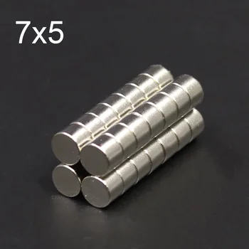 

10/20/50/100Pcs 7x5 Neodymium Magnet 7mm x 5mm N35 NdFeB Round Super Powerful Strong Permanent Magnetic imanes Disc 7x5