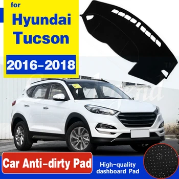 

Anti-Slip Mat Dashboard Cover Pad Sunshade Dashmat Carpet Anti-UV Car Accessories Rug For Hyundai Tucson 2016 2017 2018