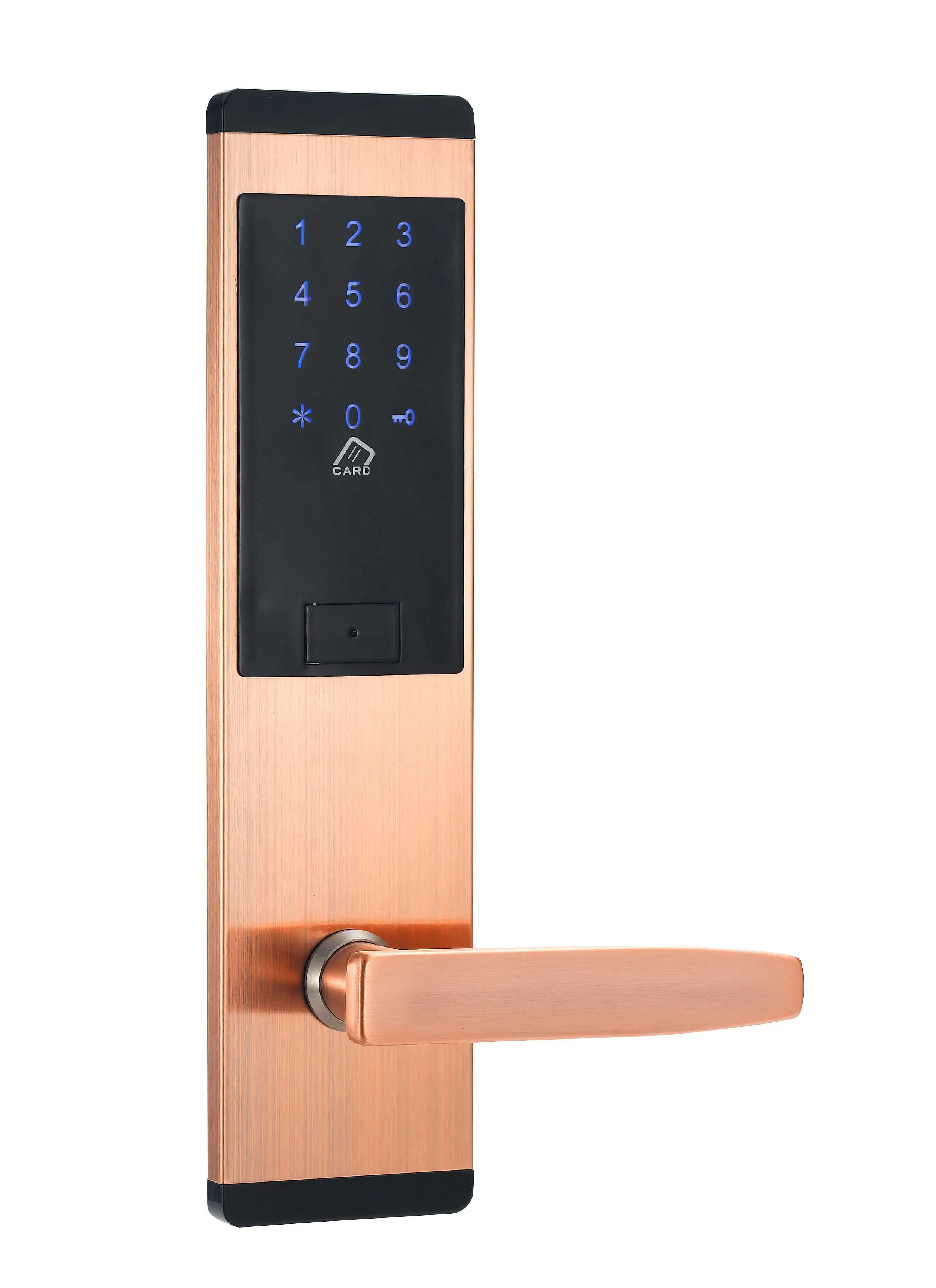 red bronze KPIOCCOK безопасность электронный дверной замок умный сенсорный экран замок цифровой код клавиатура приложение wifi Противоугонный Пароль замок MF310 - Цвет: red bronze