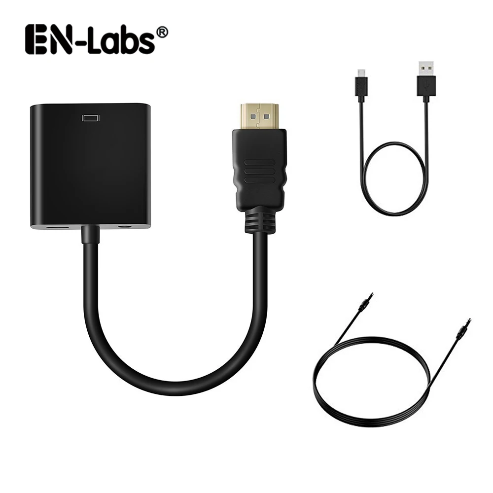 HDMI в VGA Аудио адаптер RGB 1080p w/3 5 мм аудио конвертер для HD ТВ XBOX PS3 PS4 ноутбука