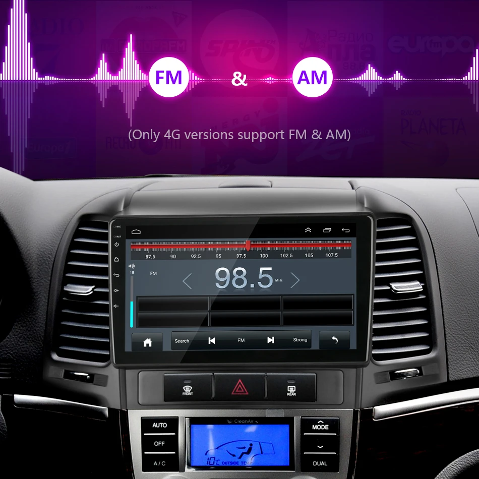 Top Jansite Android car radio for Hyundai Santa Fe 2006 2007 2008 2009 2010 2011 2012 Multimedia player 4G WIFI Mirror link FM AM 8