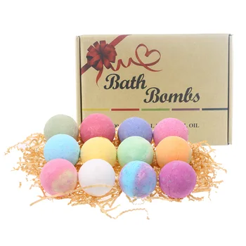 

12pcs Bath Bombs Body Cleaner Multi-color Spa Essential Oils Bath Bomb Kit Moisturizing Dry Skin Aromatic Odor Skin Care