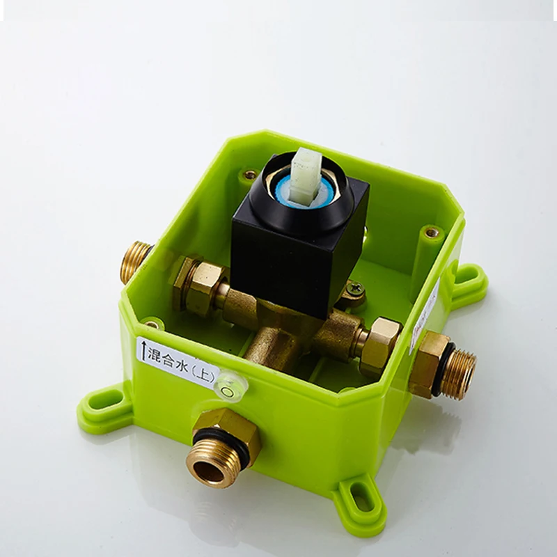 BAKALA Shower Faucet Mixing Valve 1 Ways Concealed Easy-mount Box 1 Handles Brass Concealed Valve Chrome Hot and Cold BR-9915 faucet valve faucet cartridge