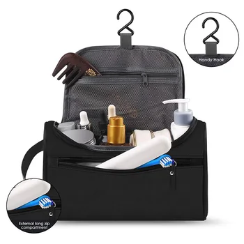 

Rantion Men Travel Bag Casual Hanging Cosmetic Bag Women Business Makeup Case Organizer Storage Pouch Toiletry Wash Bath Kit
