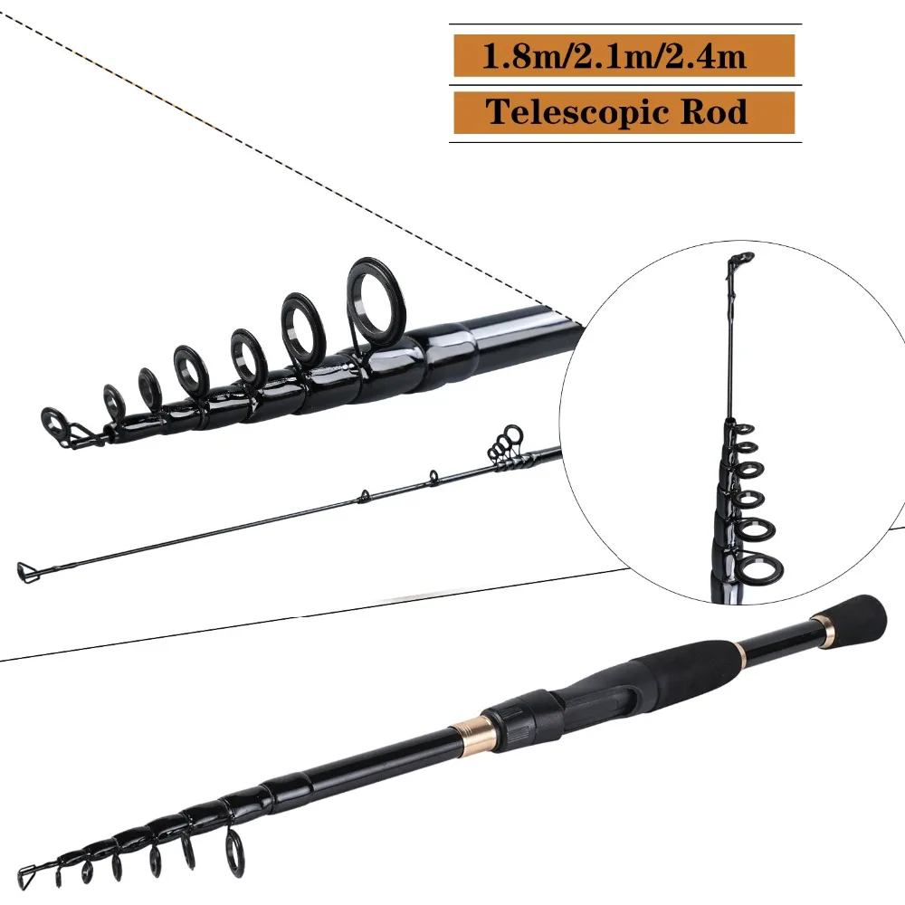 Sougayilang 1.8M Telescopic Spinning Fishing Rods Feeder Carp Fishing