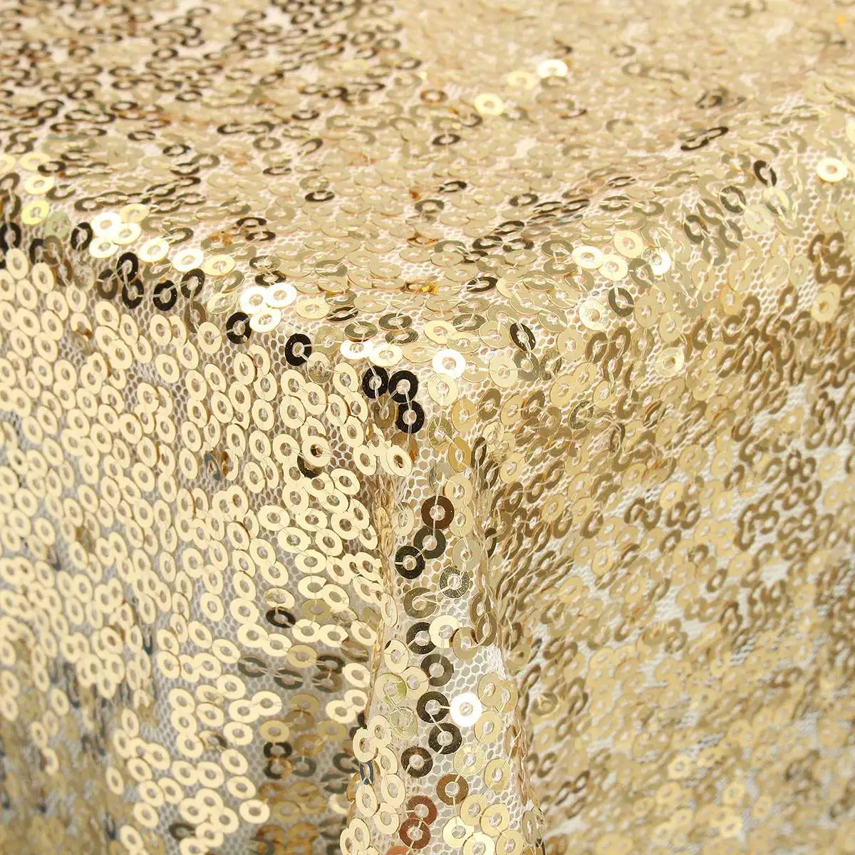 45x43 ''Блестящий шампанское золото блесток свадебный стол Банкетная скатерть для домашнего декора открытый декоративный коврик