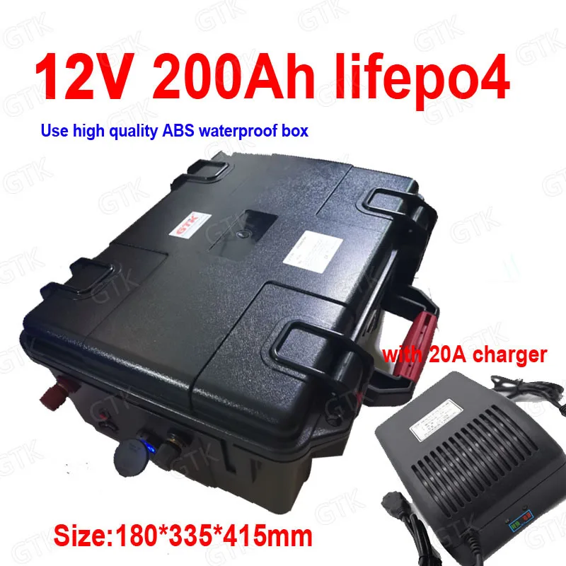 GTK Lifepo4 12V 200AH литиевая батарея литий железо фосфат BMS 4S 12 8 V 200Ah для хранения