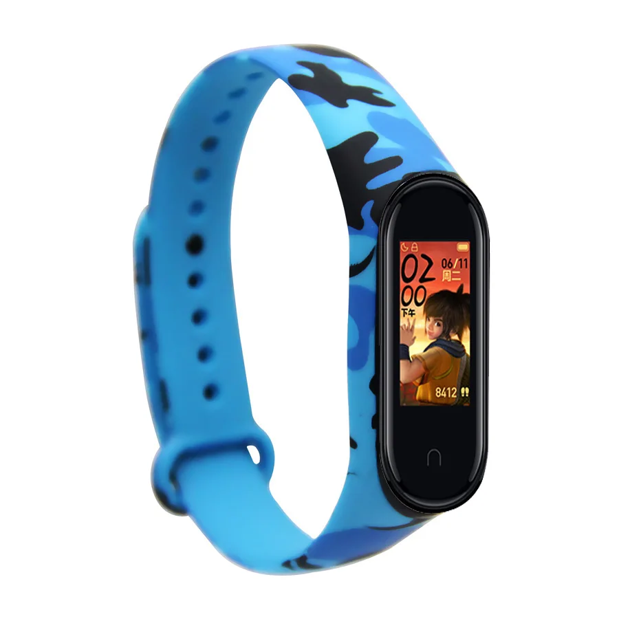 Mi Band 3 4 ремешок браслет красочный силиконовый браслет mi band 4 ремешок умный ремешок для Xiaomi mi 3 4 ремешок - Цвет: 60714