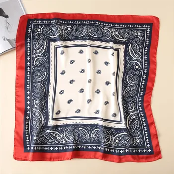 

2020 Fashion beach Sunscreen headscarf Spring and summer New style women's quality printing silk scarves lady Square silk shawl