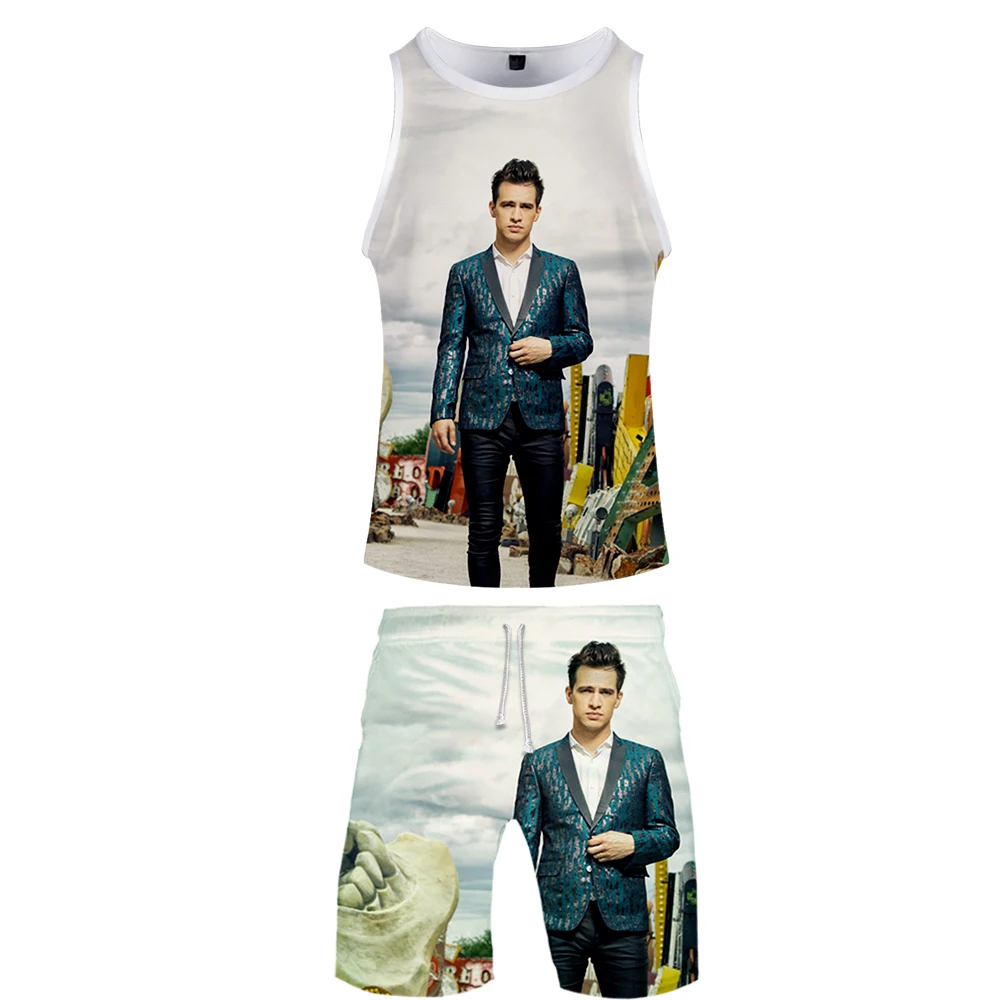 Panic! На дискотеке комплект из двух предметов майка и шорты Harajuku мужская майка Уличная Баскетбол без рукавов уличная