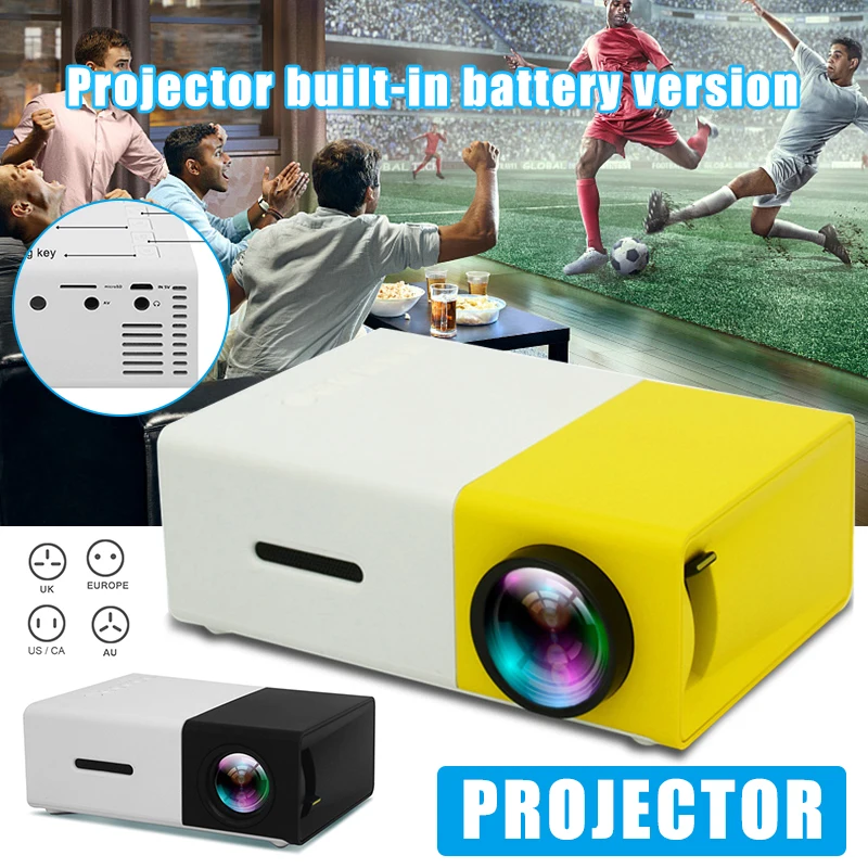 

Portable Mini LED Projector Home Meeting Party Theater Full Color LCD Media Player @JH