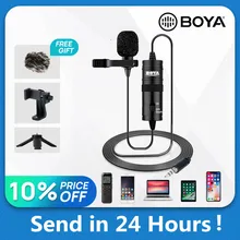 BOYA BY-M1 3,5 мм Аудио Видео Запись петличный микрофон с отворотом для iPhone Android Mac Vlog микрофон для DSLR камеры видеокамеры Reco