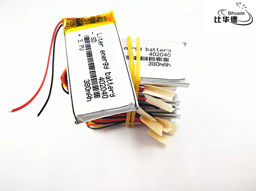 Polymer lithium battery 3.7 V, 402040 042040 380mah can be CE FCC ROHS MSDS quality certification