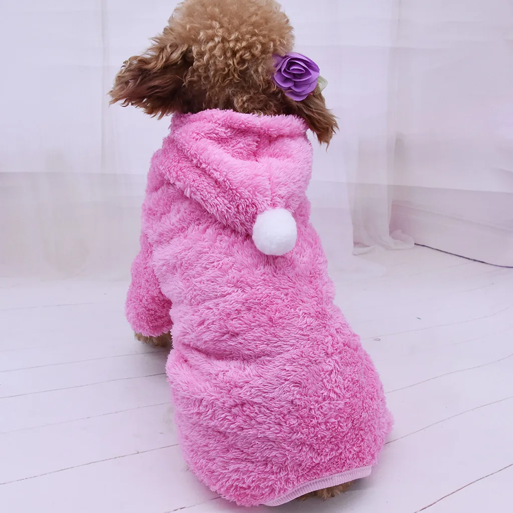 

Pet Dog Coat Solid Warm Pets Clothes For Small Big Dog Puppy Winter Sweatshirt Pets dogs clothing hooded Siamese Plush clothes