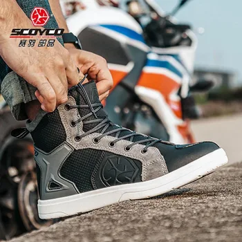 

SCOYCO Motorcycle riding boots summer breathable casual Wear-resistant Non-slip locomotive shoes knight motorbike equipment boot