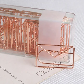 

20pcs Easy Use Office Mini Accessories DIY Modeling Gift School Plating Paper Clip Study Special-shaped Cartoon Love Bowknot