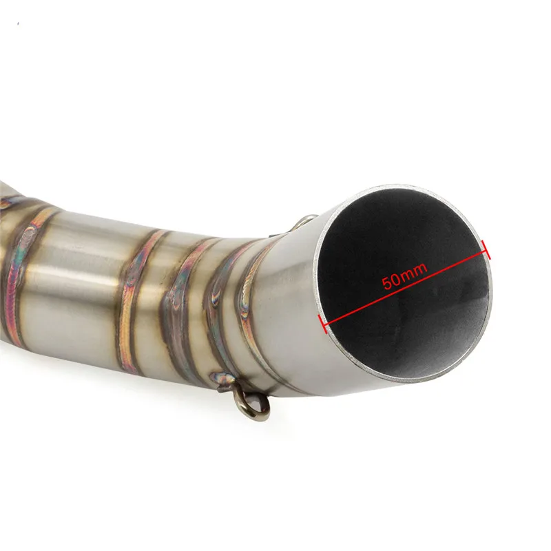 51 мм Нержавеющая сталь полный цикл выхлопная средняя труба свяжитесь Труба среднего звена глушитель выхлопной трубы слипоны для BMW G310GS G310R