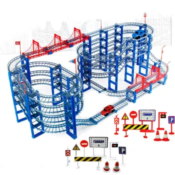 

2020 New Rail Car Toy Diy Spelling Rail Car Toy Children Die-cast Toy Car Rail Car Assembling Puzzle Train Toy Boy Birthday Gift