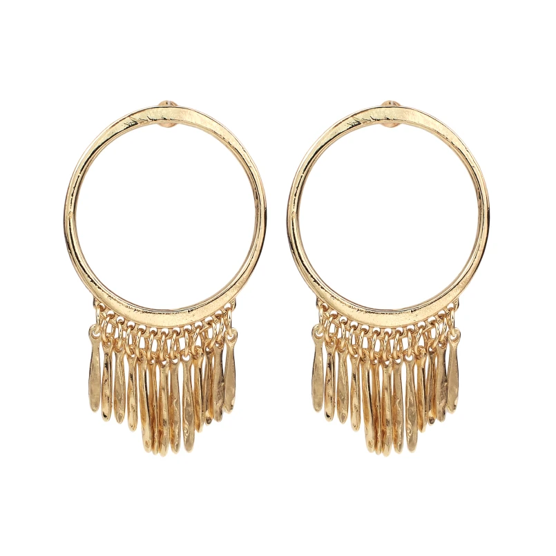 

MANILAI Trend Geometric Alloy Long Pendant Earrings For Women Metal Statement Dangle Earrings Gift Jewelry