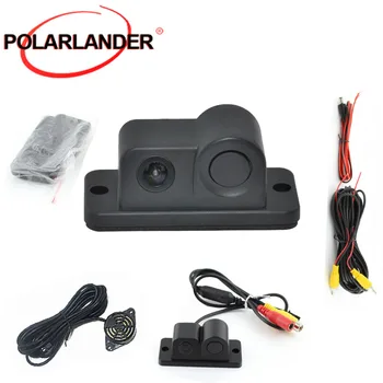 

HD Car Rearview Camera Parking sensors Radar CCD 2 in 1 Car Reverse Backup LED 170 degree wide angle