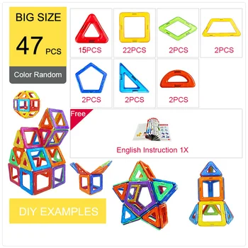 

32PCS Magnetic Designer Construction Building Toys 150 PCS Big Size Magnetic Block Magnets Building Blocks Gifts for Children