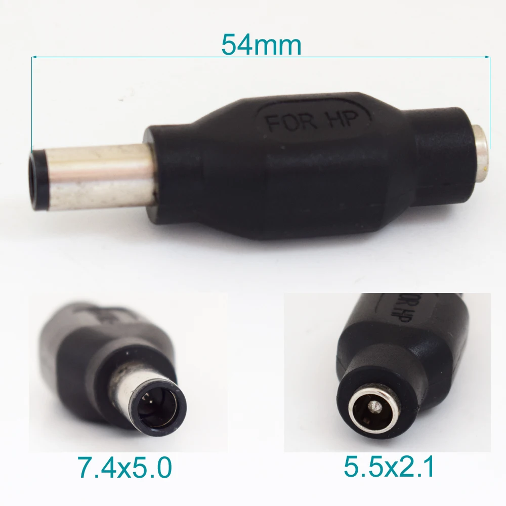 

1pc DC Power Adapter 7.4x5.0mm Male Plug To 5.5x2.1mm Female Jack For HP