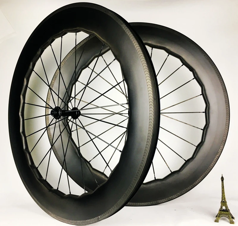 Clearance Tubeless 80mm carbon wheelset 28mm width 21mm inner width UD weave new brake surface wheel 88mm R23hubs 24/24holes 2 Clearance Tubeless 80mm carbon wheelset 28mm width 21mm inner width UD weave new brake surface wheel 88mm R23hubs 24/24holes 2
