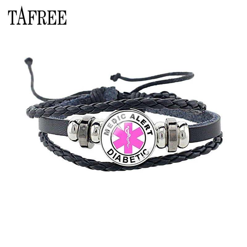 Medical Alert Bracelet Leather Medical Alert Diabetes Accessories