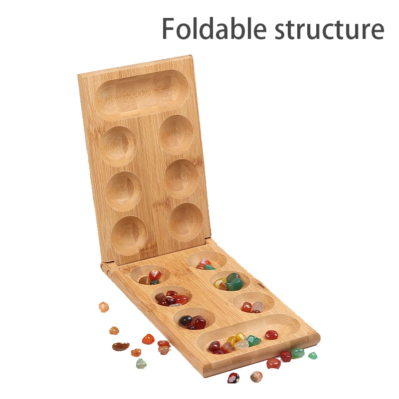 Mancala African Gem Chess Classic Strategy Puzzle Toys Party Game Folding Chess Board Children Educational Logical Thinking Toys board game board game toy