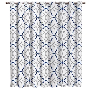 

Geometric Map Morocco Room Curtains Large Window Curtain Lights Living Room Bathroom Decor Kids Window Treatment Valances Window