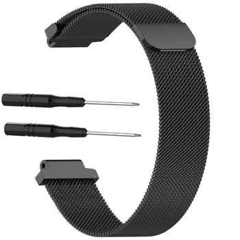 

Milanese Replacement Strap For Garmin Forerunner 230/ 235/220/620/630/735 Smart Watch Band Stainless Steel Metal Quick Release