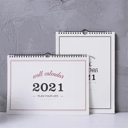 Calendrier mural suspendu Simple 2021 2022, planificateur hebdomadaire, mensuel, Agenda quotidien, pour la maison et le bureau 