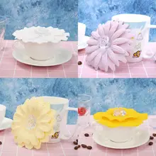 Милые силиконовые крышки для чашек с цветами, противопылезащитные термостойкие многоразовые колпачки, уникальные мягкие силикагель, хороший Противоскользящий эффект